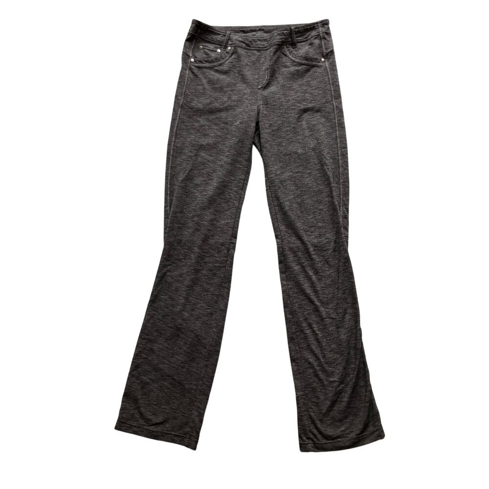 Kuhl Stretch Knit Straight Leg Pants Size 12 Dark Heather Gray Gorpcore Hiking